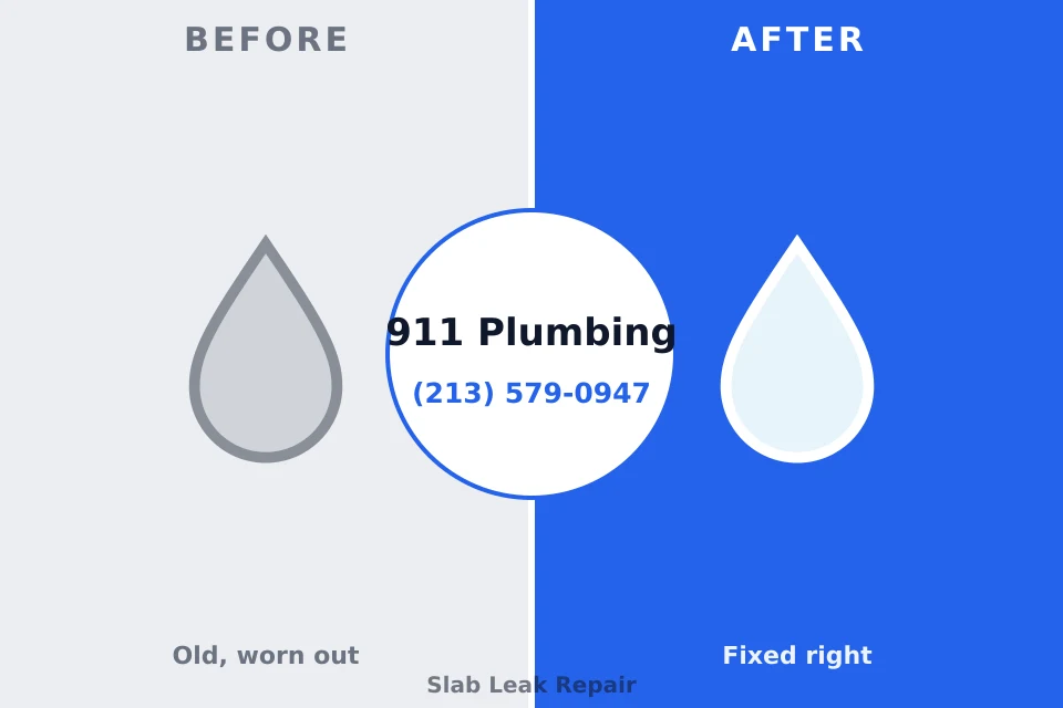 Before and after: plumbing repair Puget Island, WA